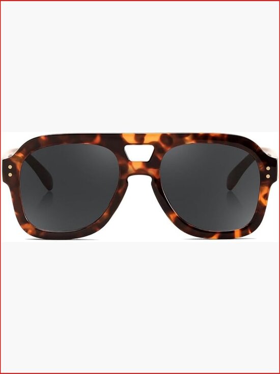 Other - Vintage Aviator Sunglasses Double Bridge Large Square Thick Frame UV400